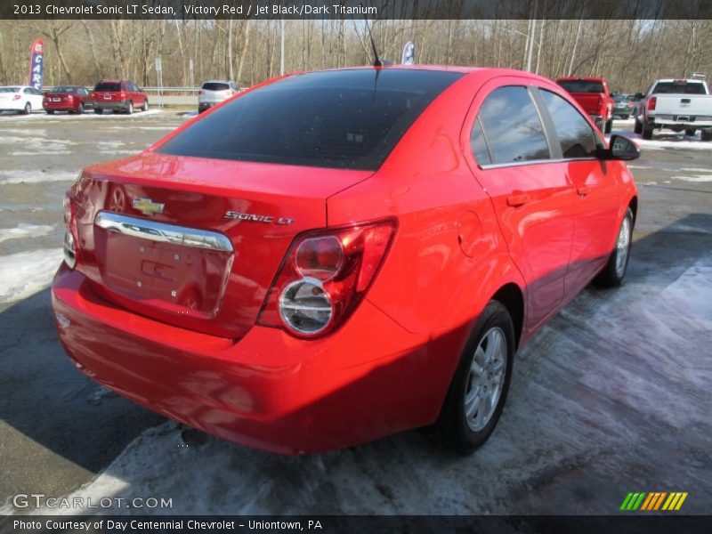 Victory Red / Jet Black/Dark Titanium 2013 Chevrolet Sonic LT Sedan