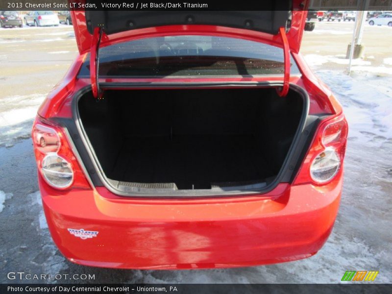 Victory Red / Jet Black/Dark Titanium 2013 Chevrolet Sonic LT Sedan