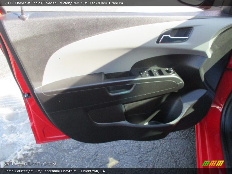 Victory Red / Jet Black/Dark Titanium 2013 Chevrolet Sonic LT Sedan