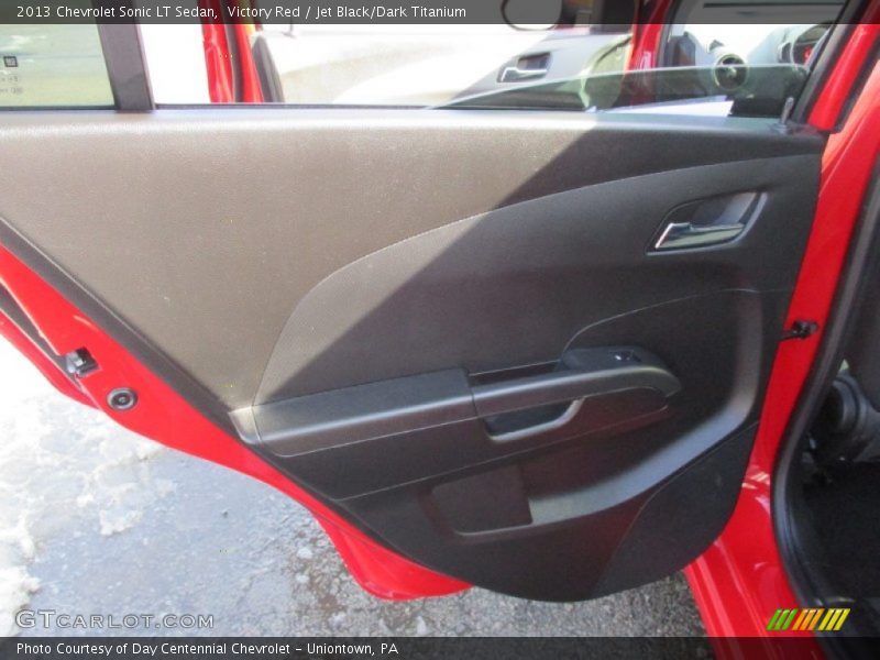Victory Red / Jet Black/Dark Titanium 2013 Chevrolet Sonic LT Sedan