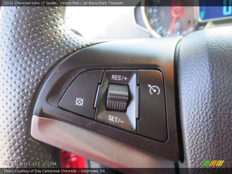 Victory Red / Jet Black/Dark Titanium 2013 Chevrolet Sonic LT Sedan