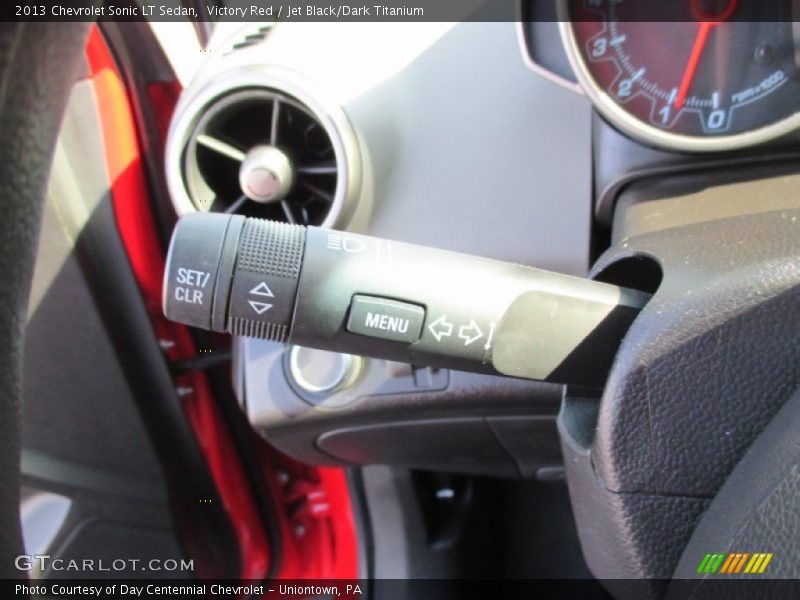 Victory Red / Jet Black/Dark Titanium 2013 Chevrolet Sonic LT Sedan