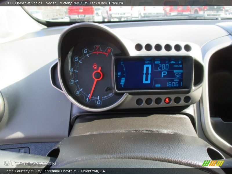 Victory Red / Jet Black/Dark Titanium 2013 Chevrolet Sonic LT Sedan