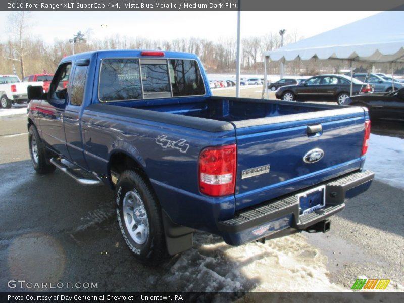 Vista Blue Metallic / Medium Dark Flint 2010 Ford Ranger XLT SuperCab 4x4
