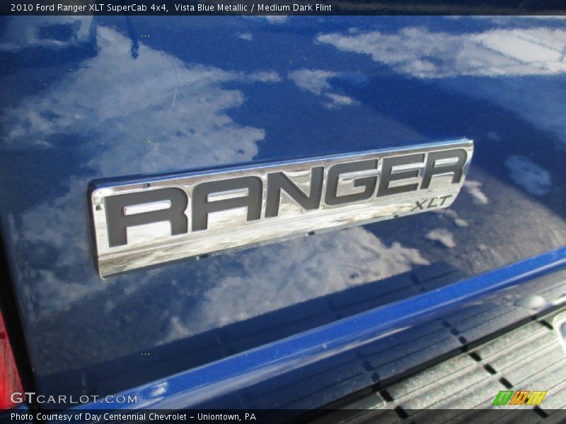 Vista Blue Metallic / Medium Dark Flint 2010 Ford Ranger XLT SuperCab 4x4