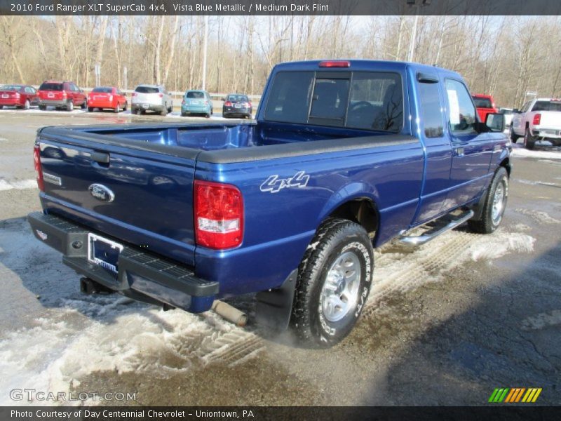 Vista Blue Metallic / Medium Dark Flint 2010 Ford Ranger XLT SuperCab 4x4