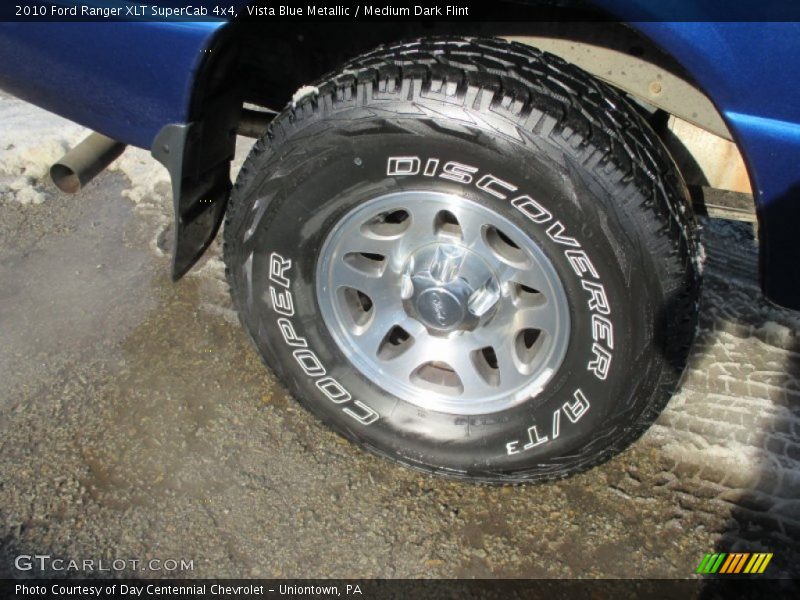 Vista Blue Metallic / Medium Dark Flint 2010 Ford Ranger XLT SuperCab 4x4