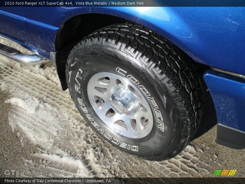 Vista Blue Metallic / Medium Dark Flint 2010 Ford Ranger XLT SuperCab 4x4