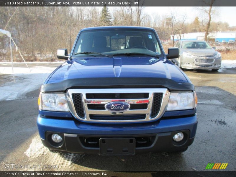 Vista Blue Metallic / Medium Dark Flint 2010 Ford Ranger XLT SuperCab 4x4