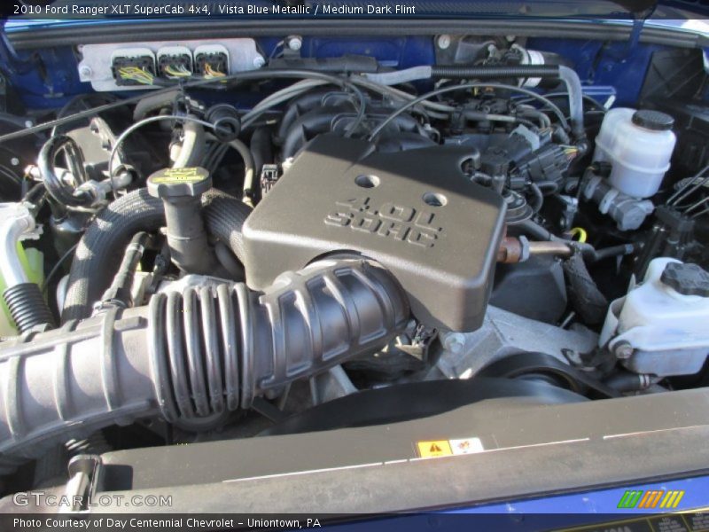 Vista Blue Metallic / Medium Dark Flint 2010 Ford Ranger XLT SuperCab 4x4