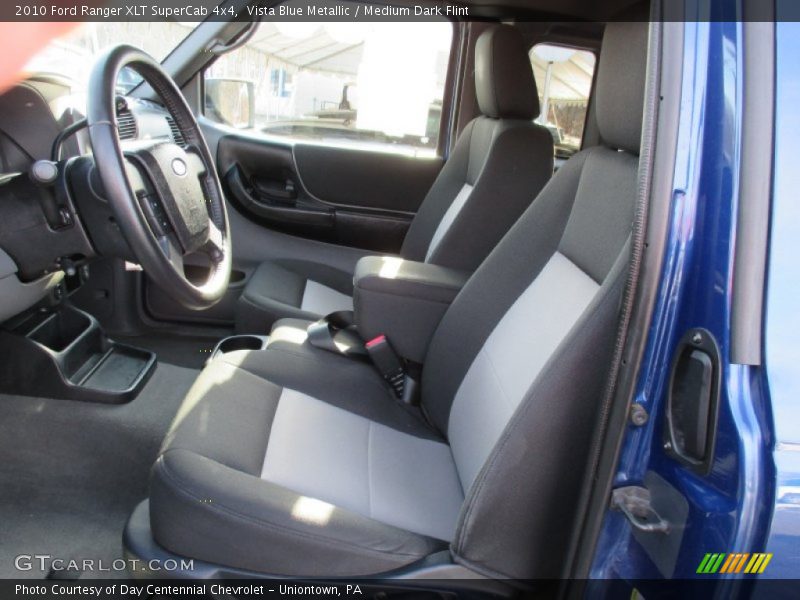 Vista Blue Metallic / Medium Dark Flint 2010 Ford Ranger XLT SuperCab 4x4