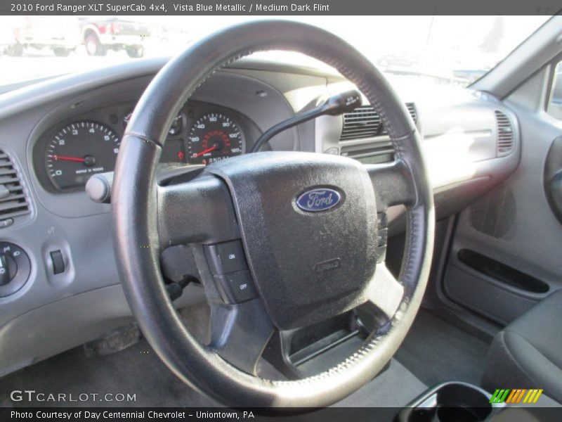 Vista Blue Metallic / Medium Dark Flint 2010 Ford Ranger XLT SuperCab 4x4
