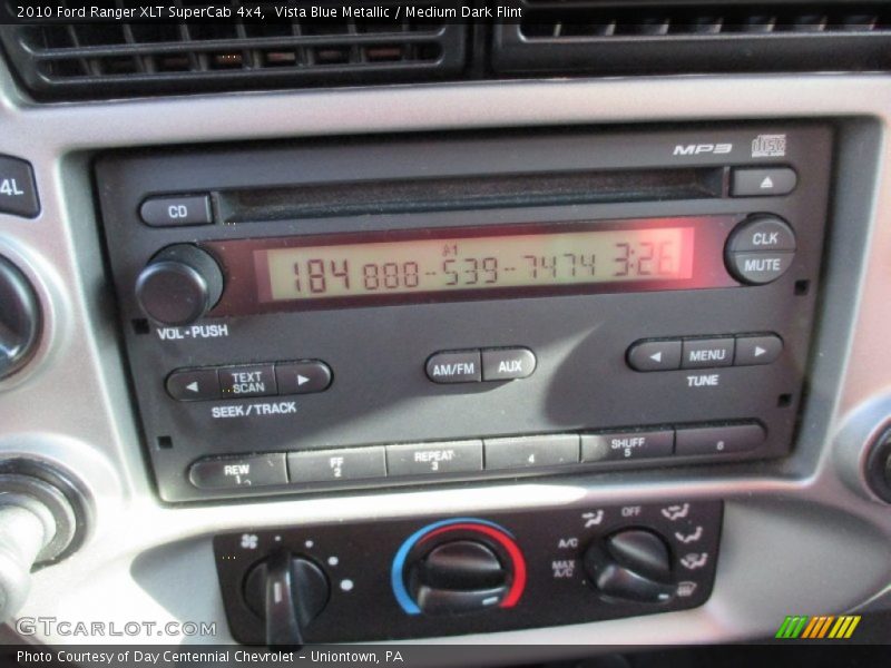 Vista Blue Metallic / Medium Dark Flint 2010 Ford Ranger XLT SuperCab 4x4