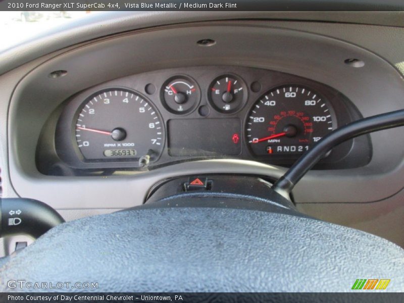 Vista Blue Metallic / Medium Dark Flint 2010 Ford Ranger XLT SuperCab 4x4