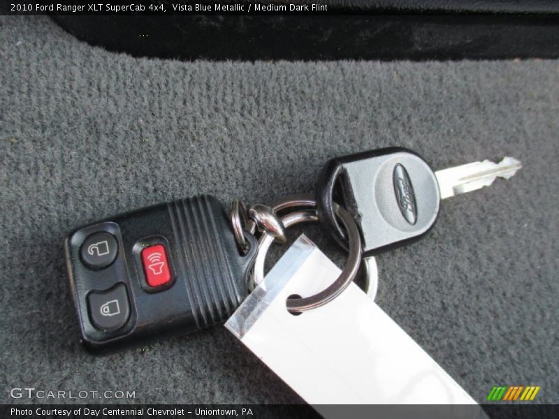 Vista Blue Metallic / Medium Dark Flint 2010 Ford Ranger XLT SuperCab 4x4