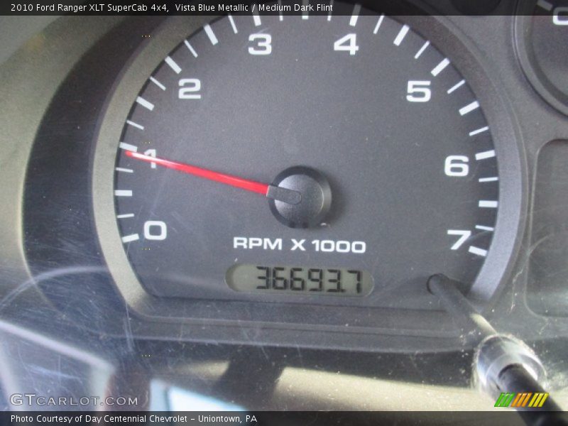 Vista Blue Metallic / Medium Dark Flint 2010 Ford Ranger XLT SuperCab 4x4