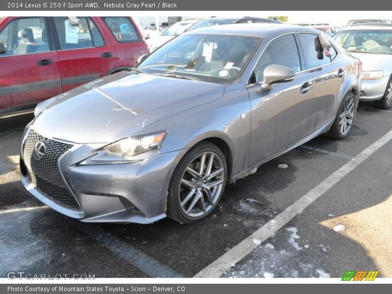 Nebula Gray Pearl / Black 2014 Lexus IS 250 F Sport AWD