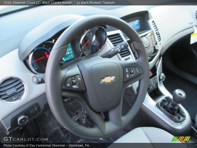Black Granite Metallic / Jet Black/Medium Titanium 2015 Chevrolet Cruze LT