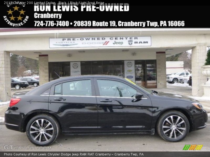 Black / Black/Light Frost Beige 2013 Chrysler 200 Limited Sedan