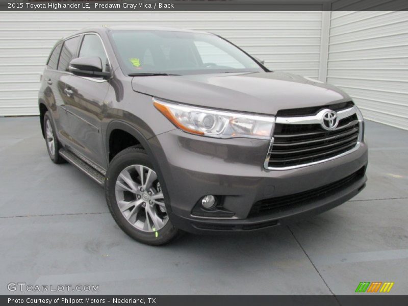 Predawn Gray Mica / Black 2015 Toyota Highlander LE