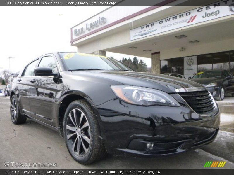Black / Black/Light Frost Beige 2013 Chrysler 200 Limited Sedan