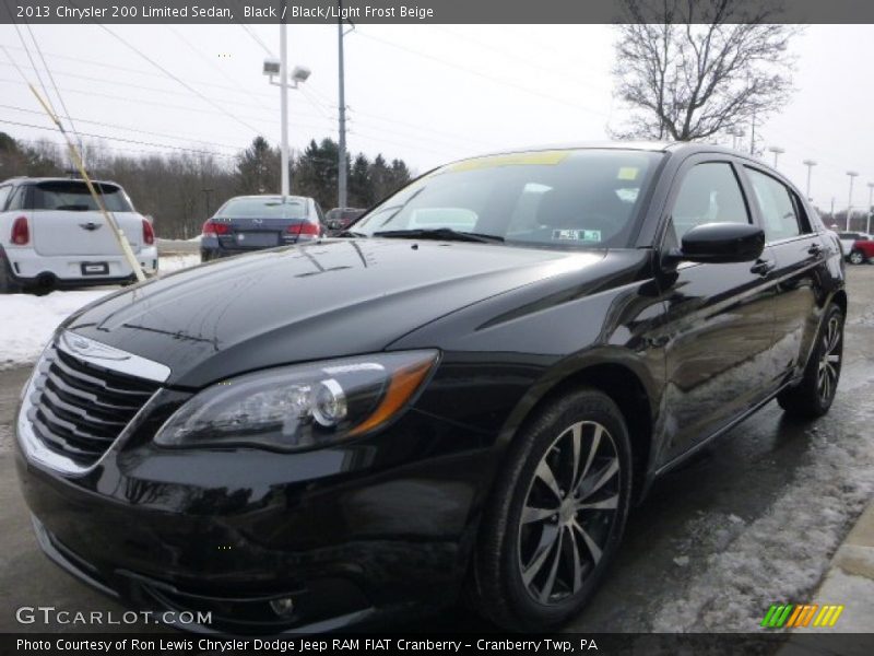 Black / Black/Light Frost Beige 2013 Chrysler 200 Limited Sedan