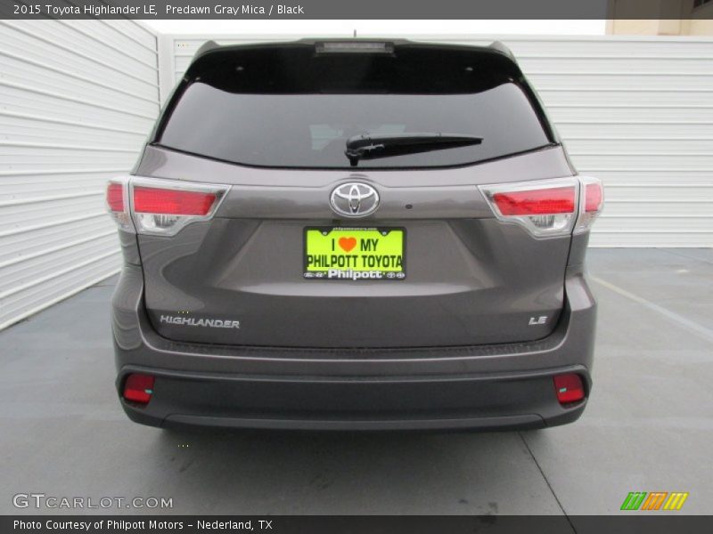 Predawn Gray Mica / Black 2015 Toyota Highlander LE