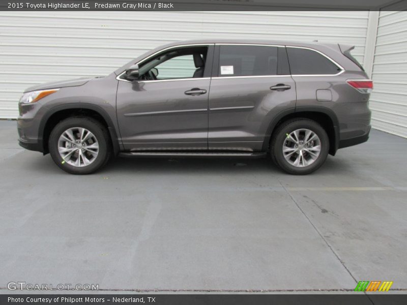 Predawn Gray Mica / Black 2015 Toyota Highlander LE