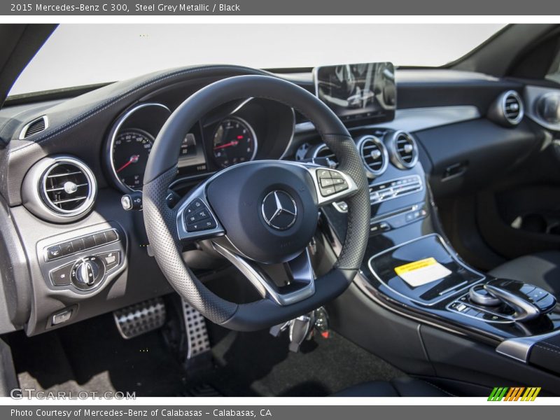 Steel Grey Metallic / Black 2015 Mercedes-Benz C 300