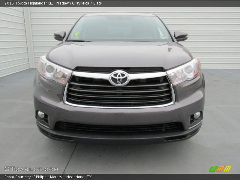 Predawn Gray Mica / Black 2015 Toyota Highlander LE