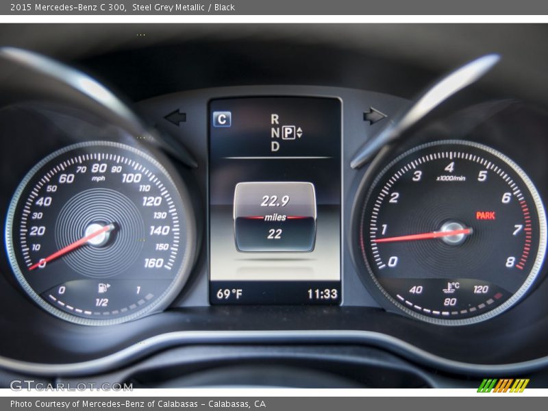 Steel Grey Metallic / Black 2015 Mercedes-Benz C 300