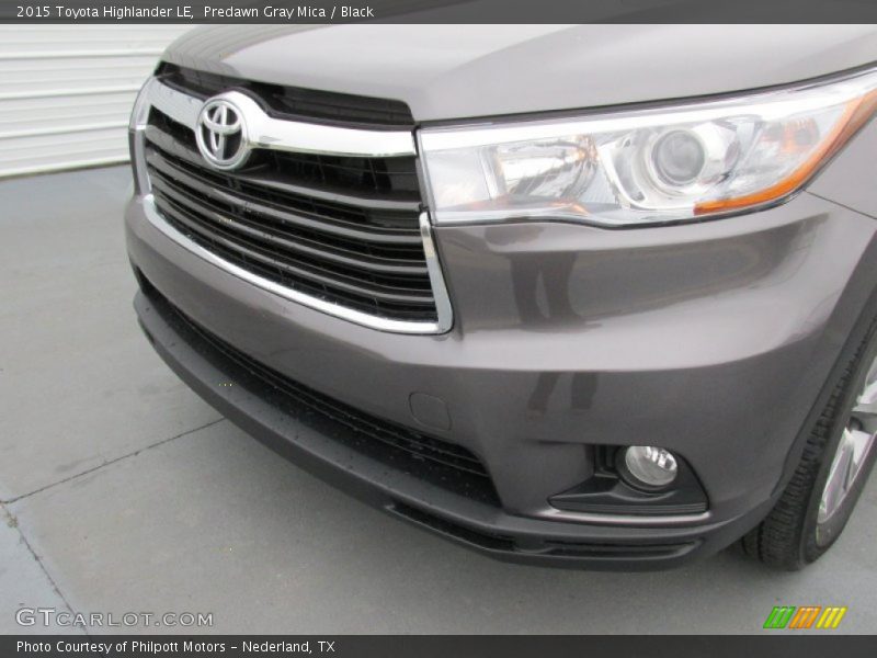 Predawn Gray Mica / Black 2015 Toyota Highlander LE
