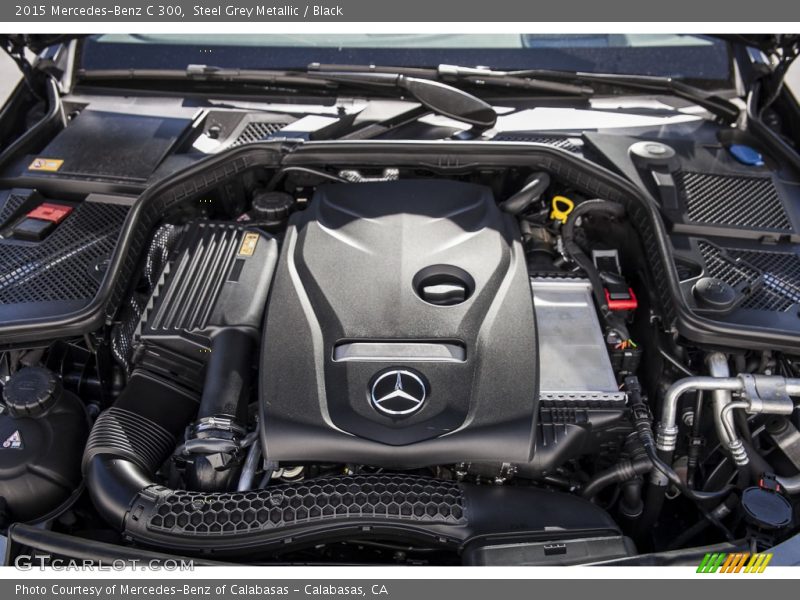 Steel Grey Metallic / Black 2015 Mercedes-Benz C 300
