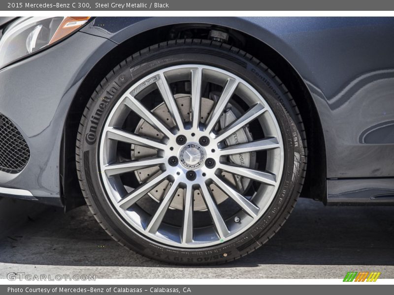 Steel Grey Metallic / Black 2015 Mercedes-Benz C 300