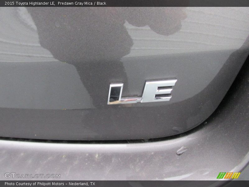Predawn Gray Mica / Black 2015 Toyota Highlander LE