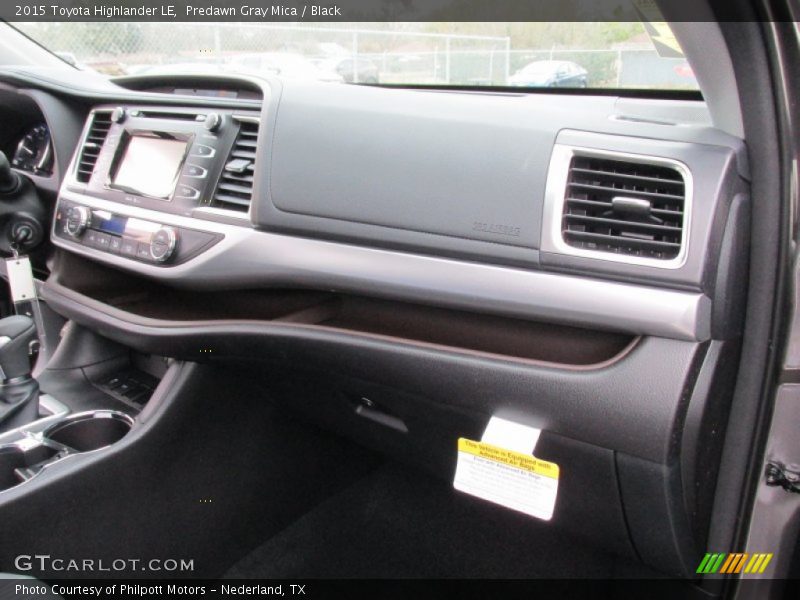 Predawn Gray Mica / Black 2015 Toyota Highlander LE