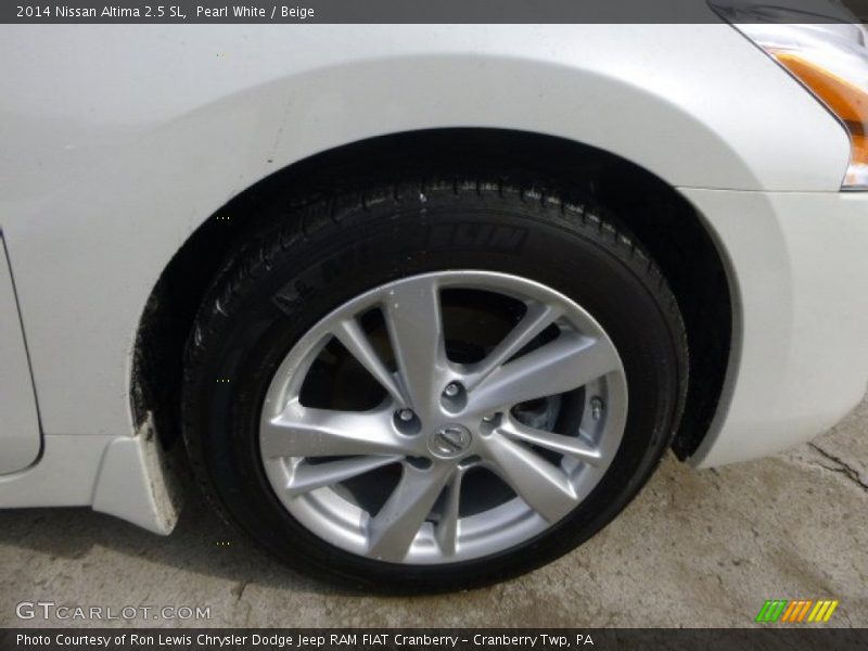 Pearl White / Beige 2014 Nissan Altima 2.5 SL