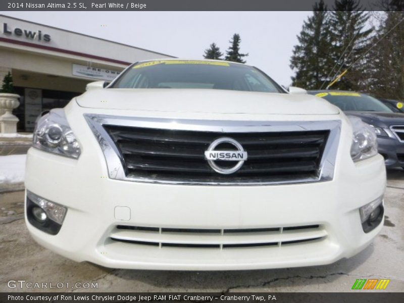 Pearl White / Beige 2014 Nissan Altima 2.5 SL