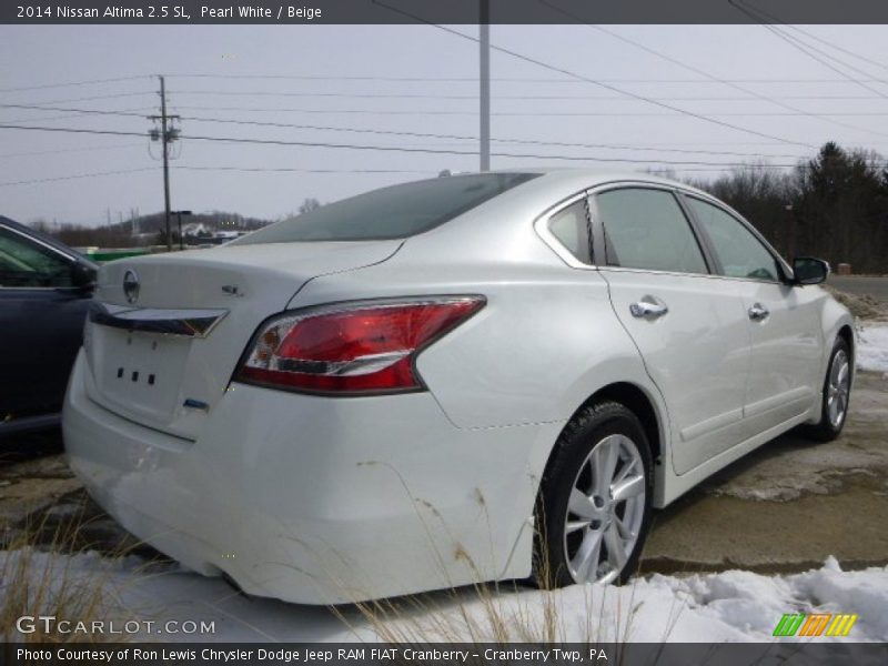 Pearl White / Beige 2014 Nissan Altima 2.5 SL