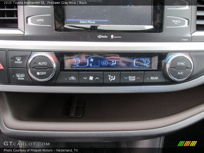 Predawn Gray Mica / Black 2015 Toyota Highlander LE