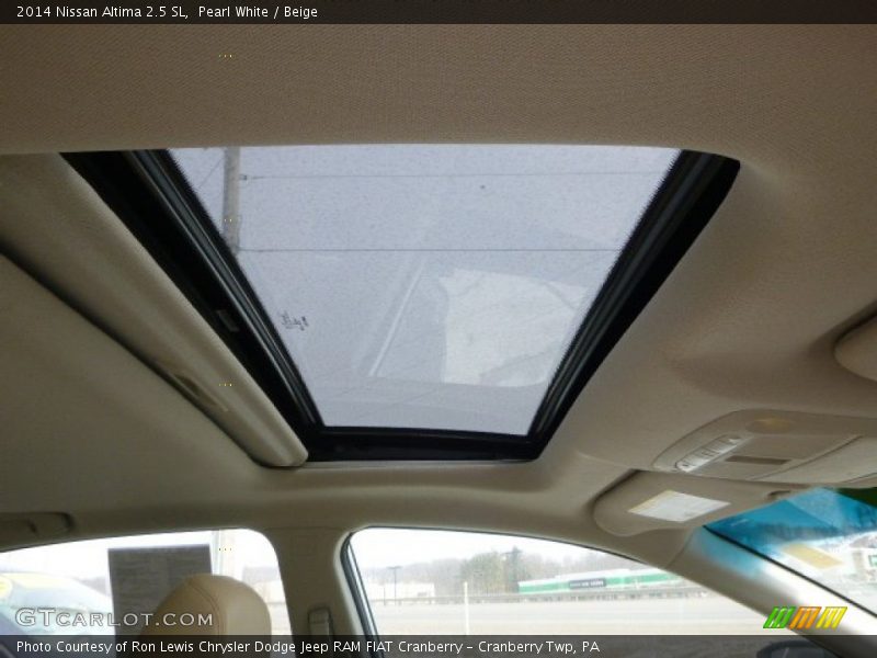 Pearl White / Beige 2014 Nissan Altima 2.5 SL
