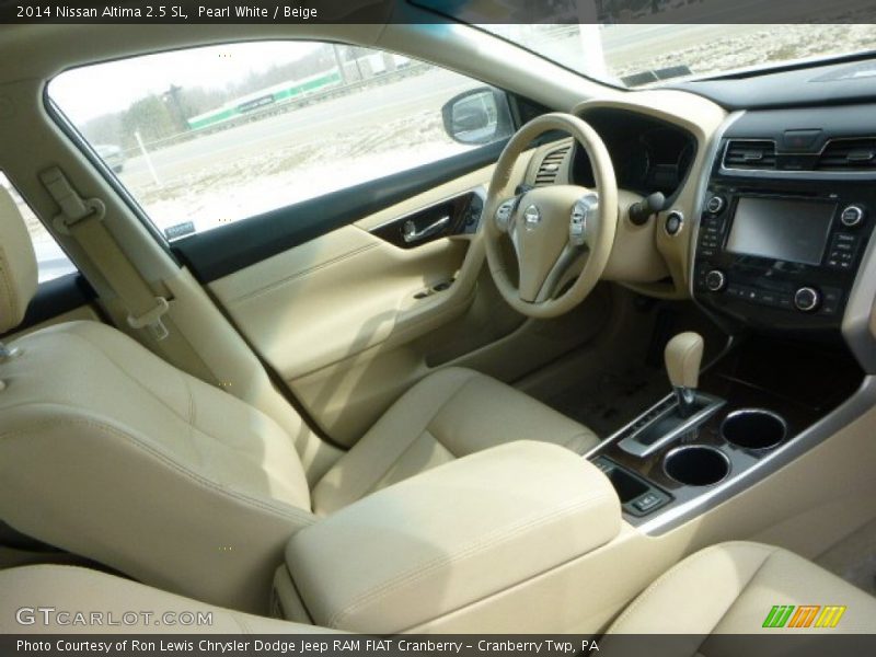 Pearl White / Beige 2014 Nissan Altima 2.5 SL