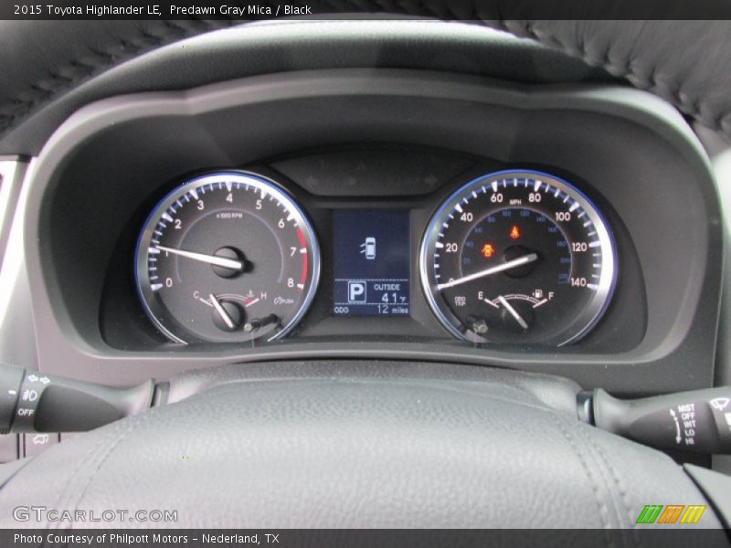 Predawn Gray Mica / Black 2015 Toyota Highlander LE
