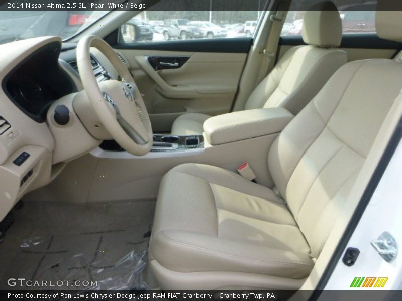 Pearl White / Beige 2014 Nissan Altima 2.5 SL