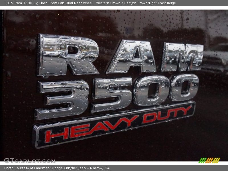 Western Brown / Canyon Brown/Light Frost Beige 2015 Ram 3500 Big Horn Crew Cab Dual Rear Wheel