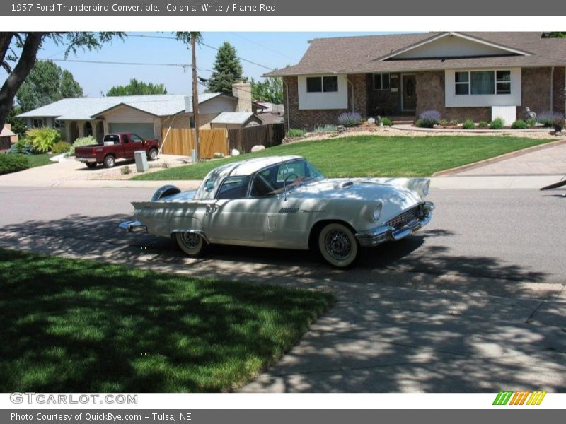 Colonial White / Flame Red 1957 Ford Thunderbird Convertible