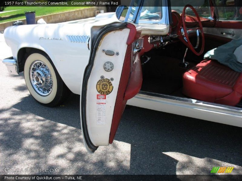 Colonial White / Flame Red 1957 Ford Thunderbird Convertible