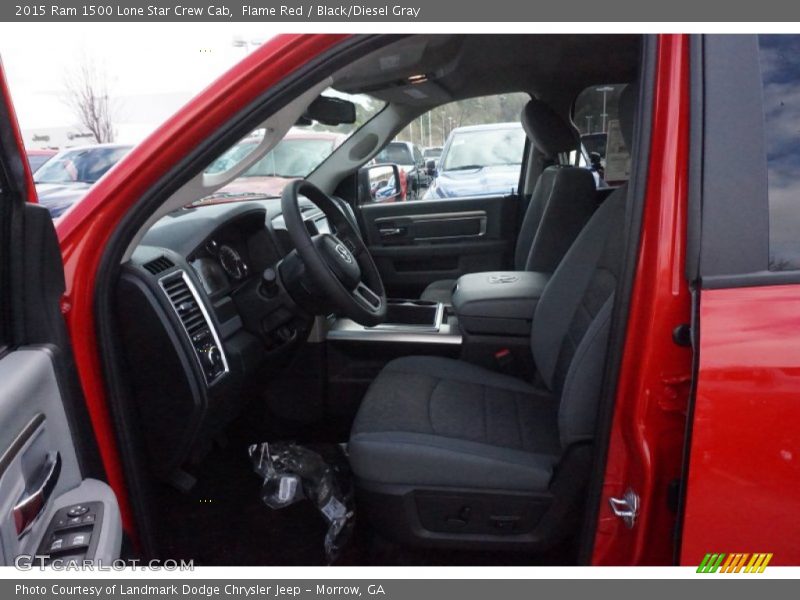 Flame Red / Black/Diesel Gray 2015 Ram 1500 Lone Star Crew Cab