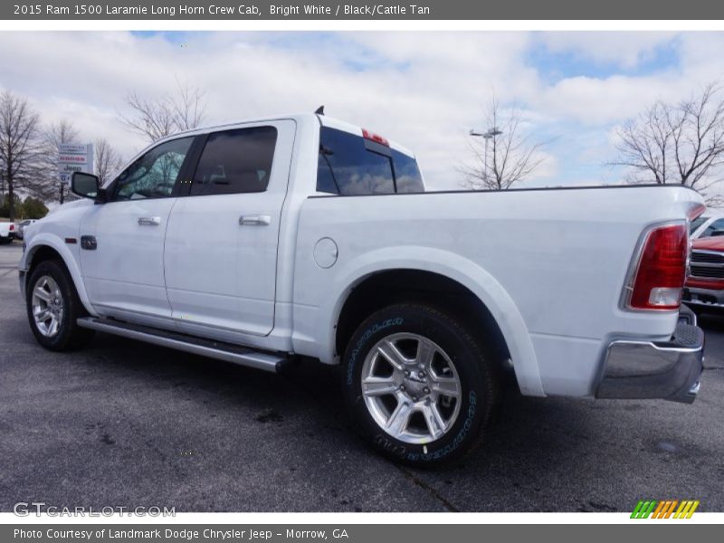 Bright White / Black/Cattle Tan 2015 Ram 1500 Laramie Long Horn Crew Cab