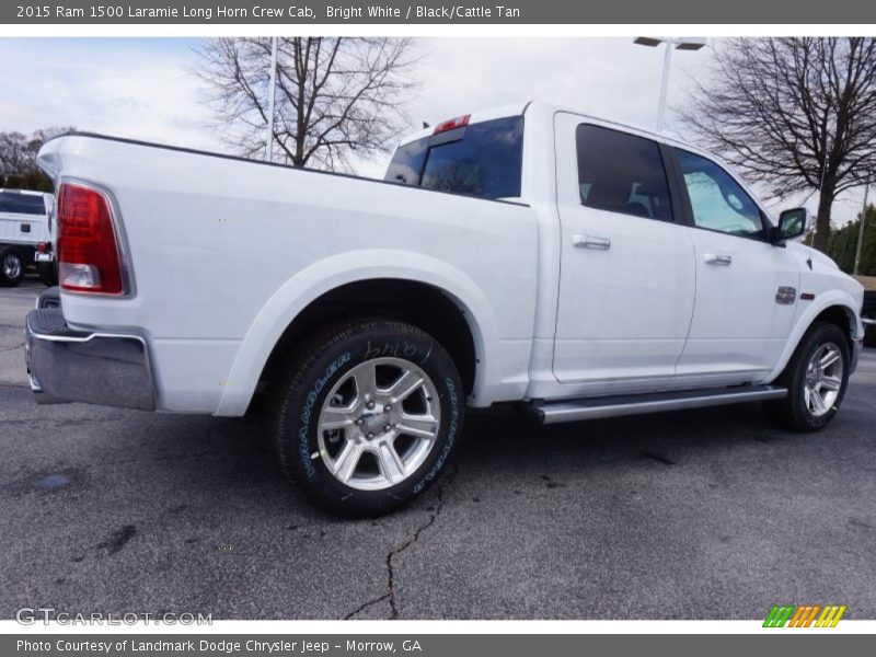 Bright White / Black/Cattle Tan 2015 Ram 1500 Laramie Long Horn Crew Cab